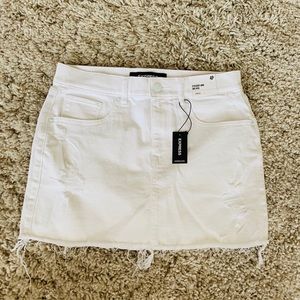 Express women’s denim mini skirt white size 4P